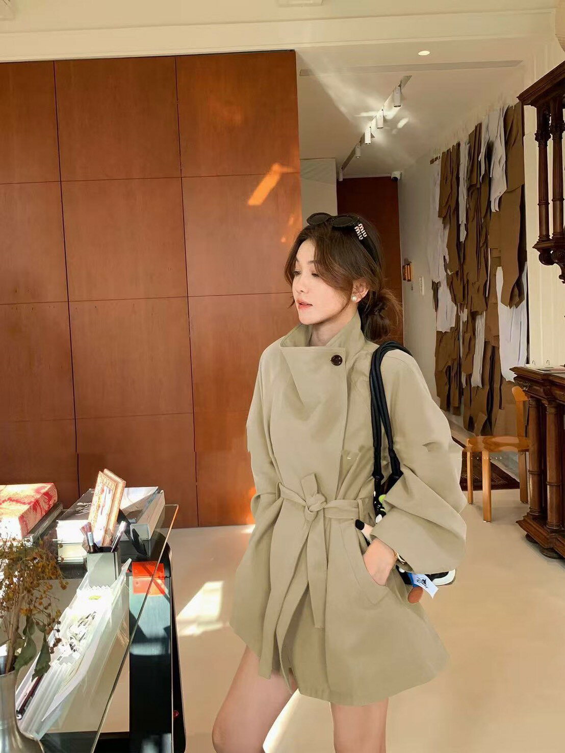 多穿法配腰帶風衣-2色 【B393270】