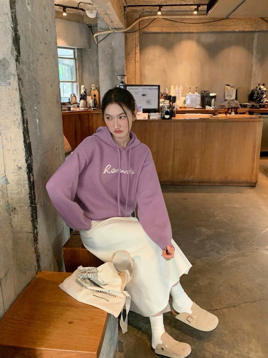 英文字提花連帽毛衣-4色【B393271】