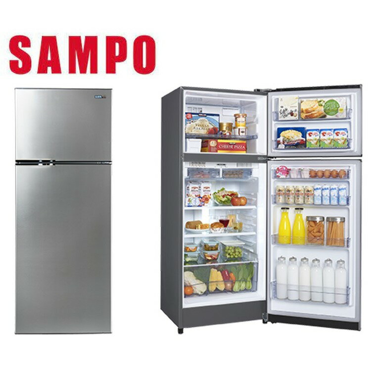 SAMPO聲寶 370L雙門變頻電冰箱 SR-C37D【寬67.4高170.5深69.3】