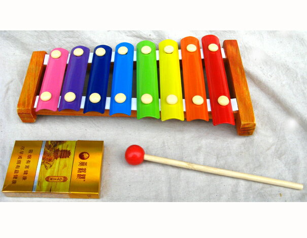 木制品幼兒兒童早期教育 音樂益智打擊樂器玩具 木槌手敲擊小木琴 1