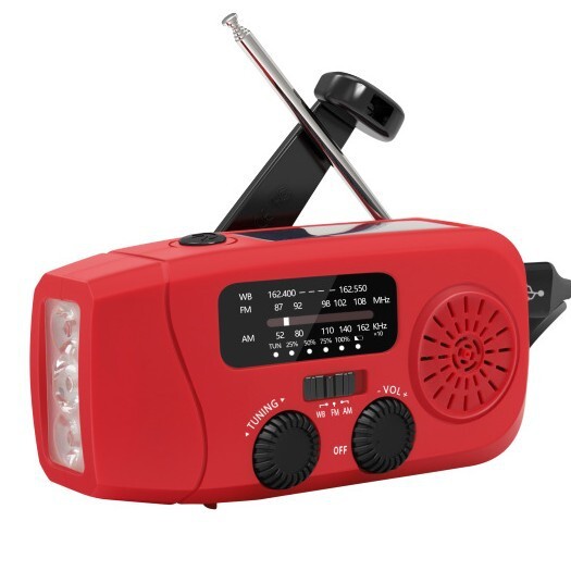 收音機 便攜收音機 FM收音機 老人收音機 便攜多功能太陽能收音機充電帶手電筒戰備手搖發電應急收音機SOS