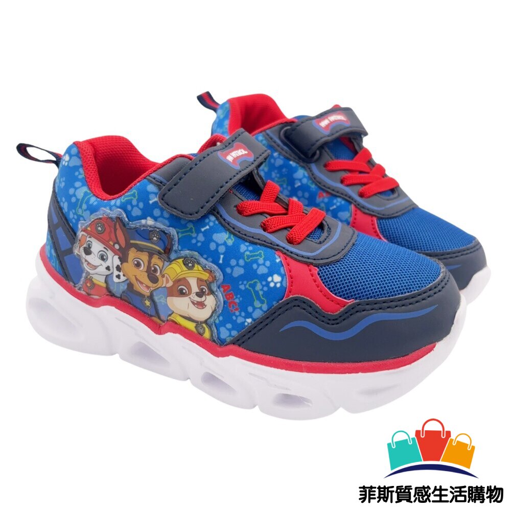汪汪隊男童電燈運動鞋 - 童鞋 輕量運動鞋 汪汪隊童鞋 布鞋 閃燈鞋 中童鞋 運動鞋 阿奇童鞋 嬰幼童鞋 電燈鞋 男童鞋 汪汪隊立大功 燈鞋 休閒鞋 卡通童鞋 嬰幼鞋 兒童運動鞋 男中童