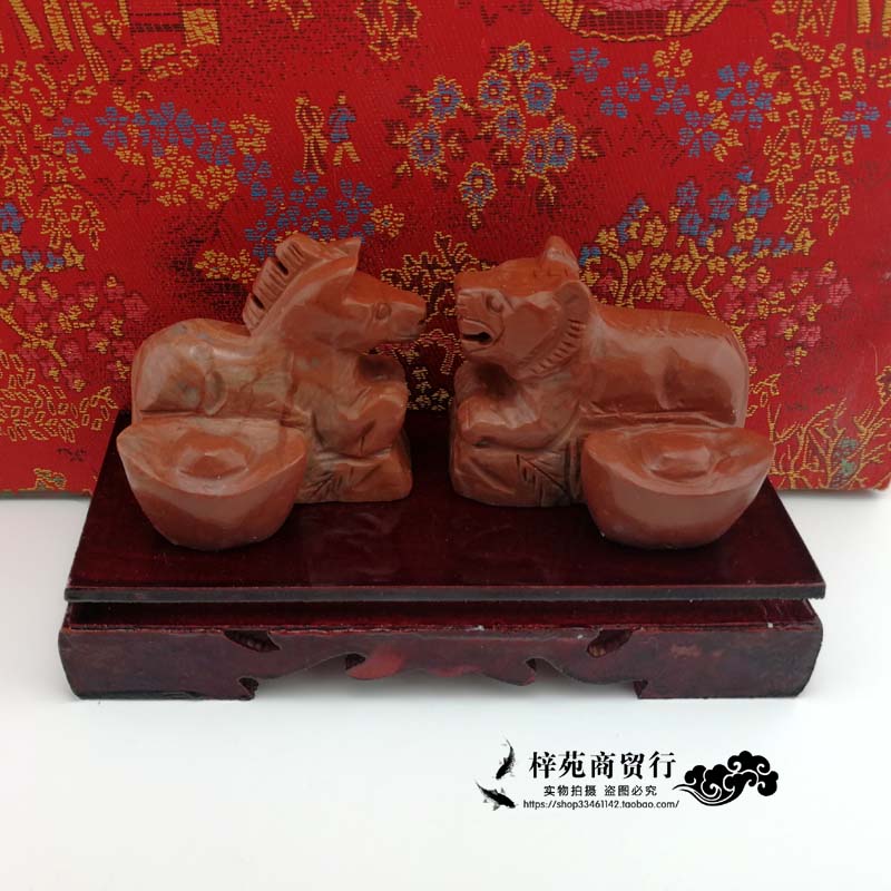 年牛年生肖吉祥物屬狗寅戌旺財擺件 一對