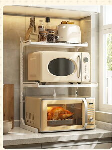 微波爐置物架多功能家用臺面新款可伸縮微波爐架子烤箱廚房置物架