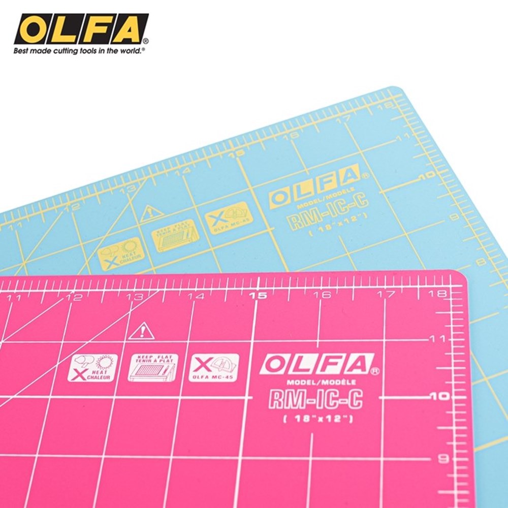 耀您館★日本OLFA雙面拼布墊RM-IC-C防滑裁切墊A3切割墊(厚0.15mm;2種尺規)割布墊美工作墊裁縫墊縫紉墊子