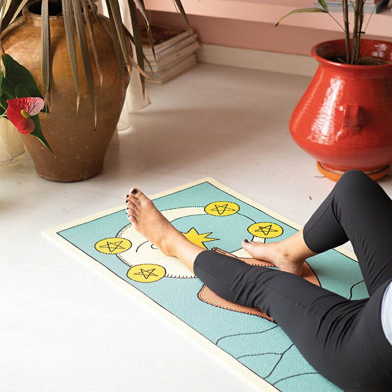 『居家精品』西班牙Doiy便攜瑜伽墊防滑可摺疊運動墊子健身墊家用床邊地毯臥室