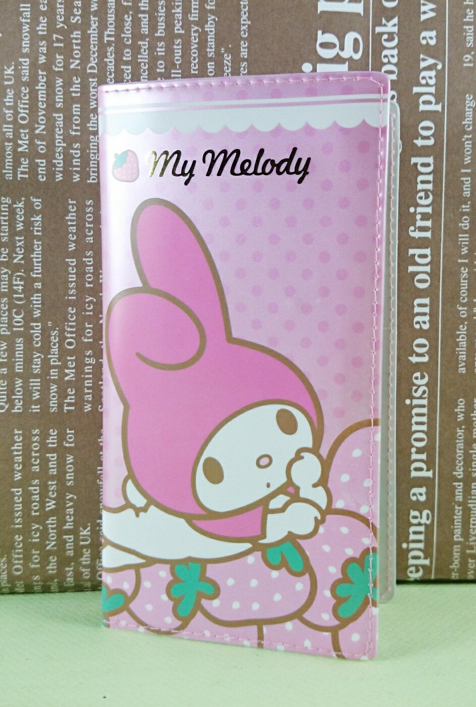【震撼精品百貨】My Melody 美樂蒂 卡片本 直式 草莓 震撼日式精品百貨