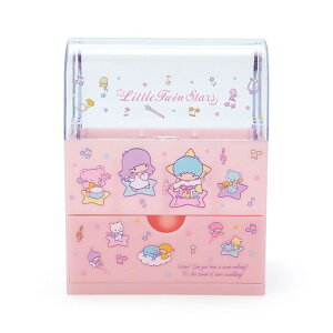 【震撼精品百貨】Little Twin Stars KiKi&LaLa_雙子星小天使~三麗鷗雙子星透明蓋化妝品收納盒*94128