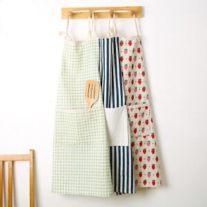 圍裙個性搞怪創意 可愛韓國式廚房煮飯罩衣家庭主婦格子女家用做