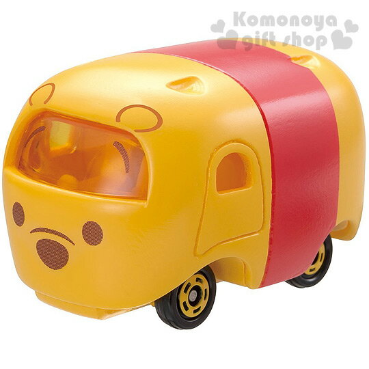 小禮堂 迪士尼 TSUM TSUM 小熊維尼 TOMICA合金小汽車《橘黃.Q版》經典造型值得收藏