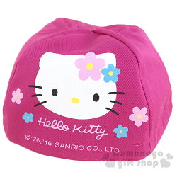 〔小禮堂〕Hello Kitty 安全帽內襯《桃紅.大臉.花朵》防塵衛生避免異味