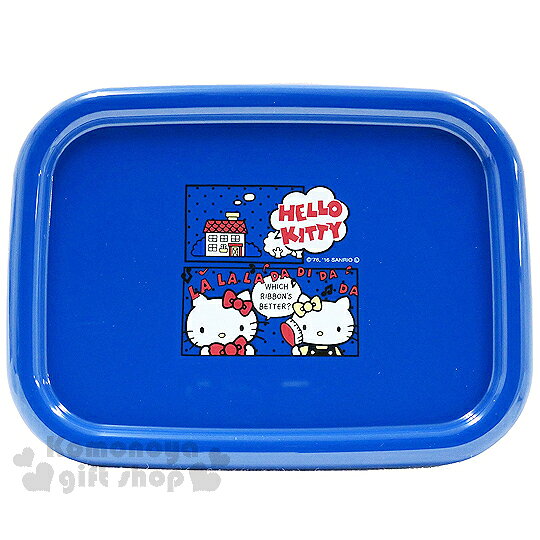 小禮堂 Hello Kitty 日製塑膠托盤《S.藍.對話》超止滑.漫畫餐廚系列