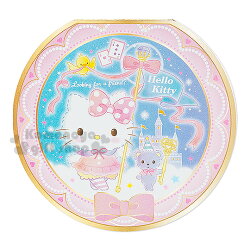 〔小禮堂〕Hello Kitty 日製圓形便條紙《粉.城堡.燙金》2款圖案各30張