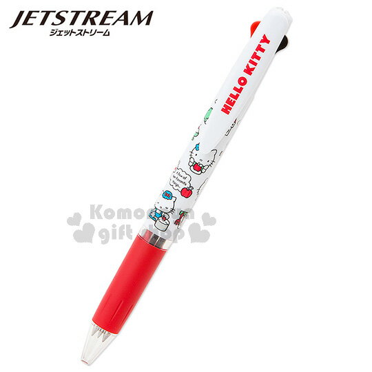小禮堂 Hello Kitty 日製多色原子筆《紅白.託臉.蘋果.0.5mm.3色》Jetstream