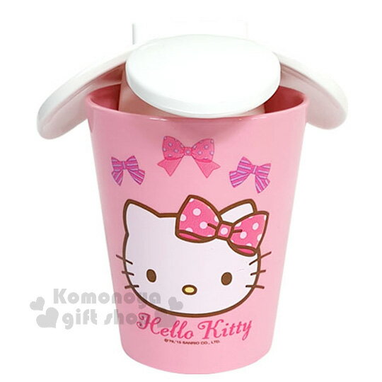 小禮堂 Hello Kitty 牙刷杯架《粉白.大臉.緞帶蝴蝶結》可掛2支牙刷