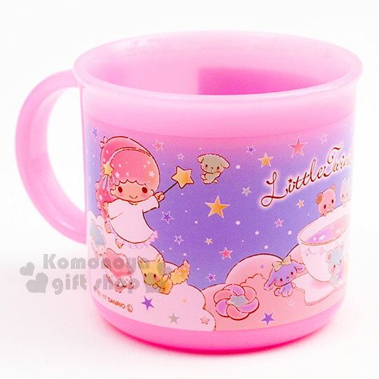 小禮堂 雙子星 日製塑膠小水杯《粉紫.星星咖啡.糖果.小動物.200ml》