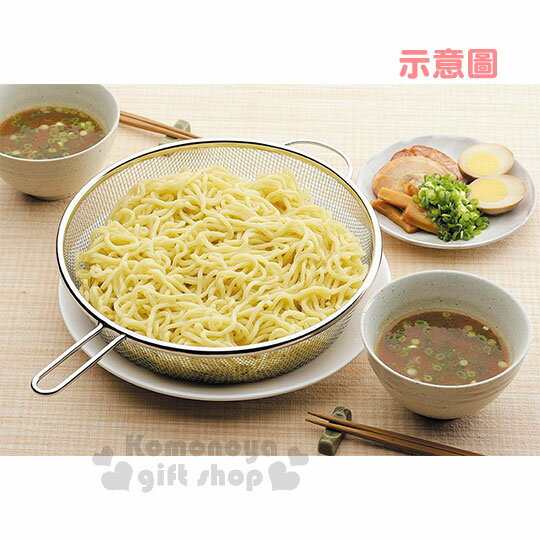 小禮堂 下村工業 日本製平底鍋用料理撈網《大.銀.圓型》適用於25cm以上鍋具 4