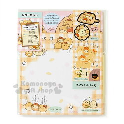 〔小禮堂〕Sanrio 大集合 日製信紙組《黃.格紋.大臉.多角色》附貼紙.黃金麵包屋系列