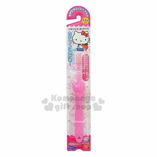 小禮堂 Hello Kitty 日製造型兒童牙刷《粉.站姿》1.5歲.盥洗用具.口腔清潔