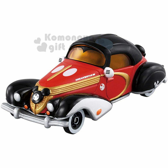 小禮堂 迪士尼 米奇 TOMICA小汽車《黑紅.古董車.DM-10》10週年.公仔.玩具.模型