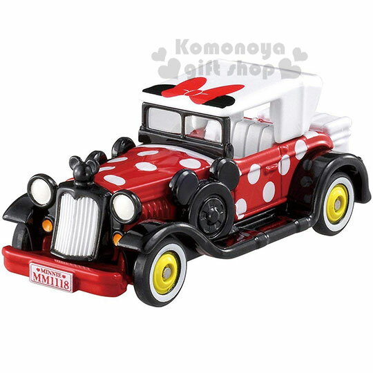 小禮堂 迪士尼 米妮 TOMICA小汽車《黑紅.老爺車.DM11》公仔.玩具.模型