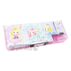 〔小禮堂〕迪士尼 TsumTsum 公主 雙開多功能鉛筆盒《粉紫.角色》學童文具.筆袋
