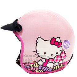 〔小禮堂〕Hello Kitty 半罩式安全帽《粉.糖果》機車配件