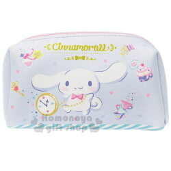 〔小禮堂〕大耳狗 潛水布方形化妝包《紫.懷錶》收納包.萬用包.筆袋