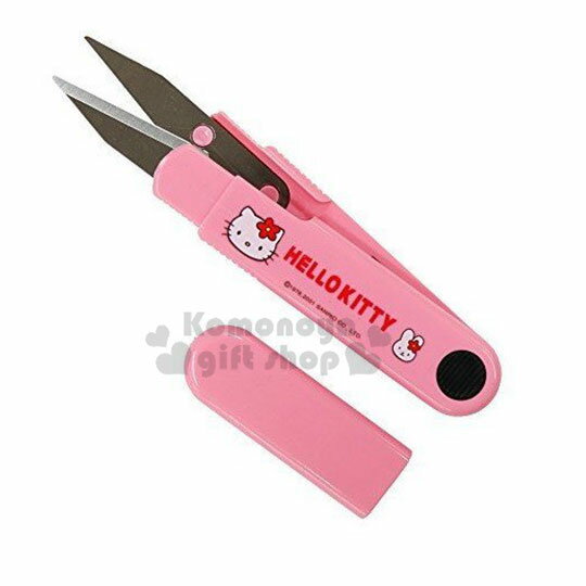 小禮堂 Hello Kitty 日製縫紉用剪刀附蓋《粉.草莓》針線剪.縫紉用品
