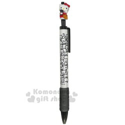 〔小禮堂〕Hello Kitty 日製造型自動原子筆《白灰.抱貓》自動筆.黑筆.學童文具