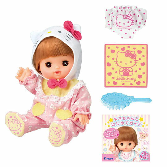 小禮堂 小美樂娃娃 x Hello Kitty 照顧寶寶玩偶玩具組 《粉白》洋娃娃.公仔.兒童玩具