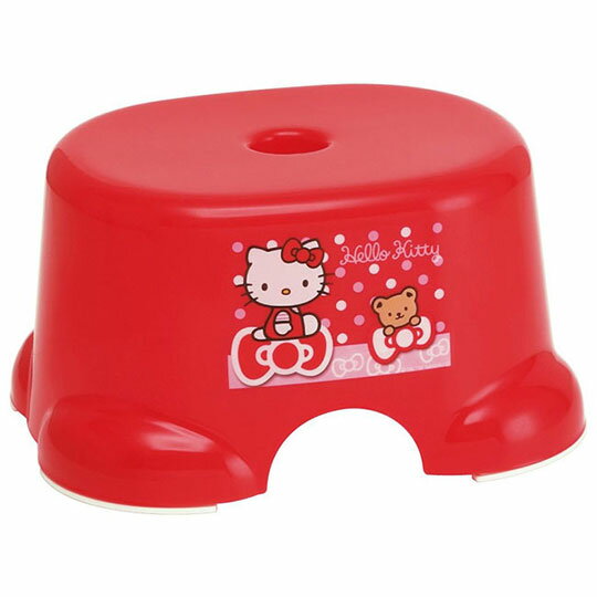 小禮堂 Hello Kitty 兒童塑膠浴椅《紅.坐蝴蝶結》塑膠凳.板凳.矮凳