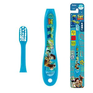 小禮堂 迪士尼 玩具總動員 兒童牙刷《藍綠.招手》3-5歲適用.學童牙刷.口腔清潔