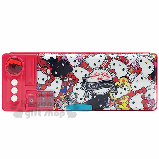 小禮堂 Hello Kitty 雙開式多功能鉛筆盒《紅.變裝滿版》筆袋.學童文具