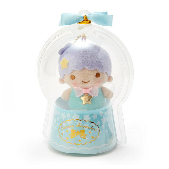 小禮堂 雙子星KIKI 水晶球造型絨毛玩偶娃娃吊飾《藍紫》掛飾.鑰匙圈.2019聖誕系列