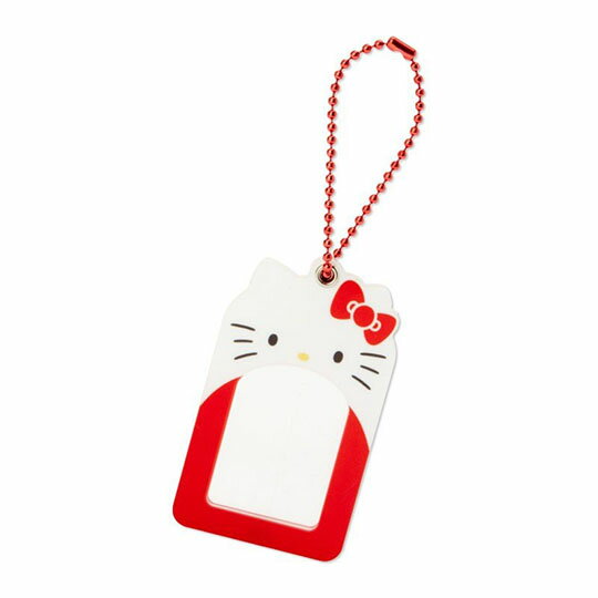 小禮堂 Hello Kitty 造型壓克力相片吊飾《紅白》鑰匙圈.掛飾.演唱會粉絲收納系列 0