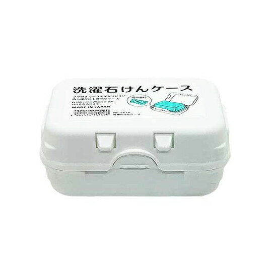 小禮堂 山田化學 日製方形塑膠掀蓋瀝水肥皂盒《白》肥皂架.肥皂盤