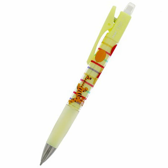 小禮堂 迪士尼 小熊維尼 日製 搖搖筆 自動鉛筆 0.5mm Pilot Opt (黃粉 橫紋)