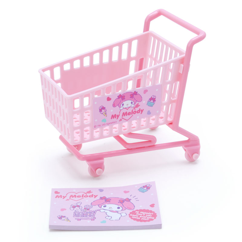 小禮堂 美樂蒂 便條紙組 附小推車 備忘錄 文具盒 小物收納 (粉 超市文具)