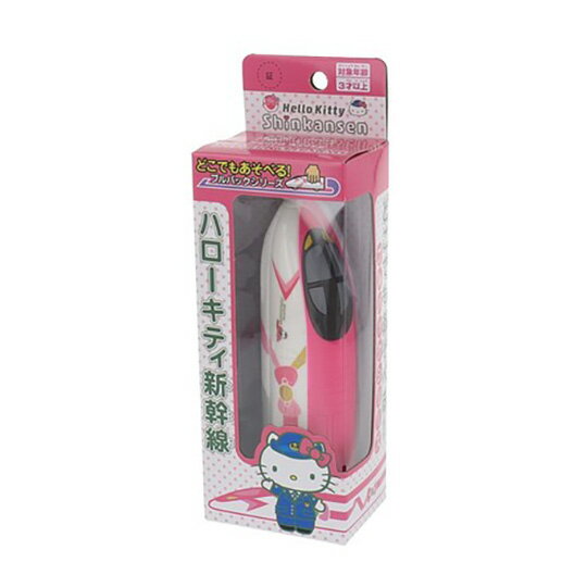 小禮堂 Hello Kitty 新幹線列車玩具 迴力車玩具 塑膠玩具 汽車玩具 (粉白)