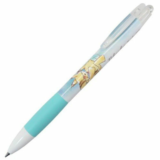 小禮堂 神奇寶貝 日製 原子筆 黑筆 自動筆 0.7mm (綠白 撐傘)