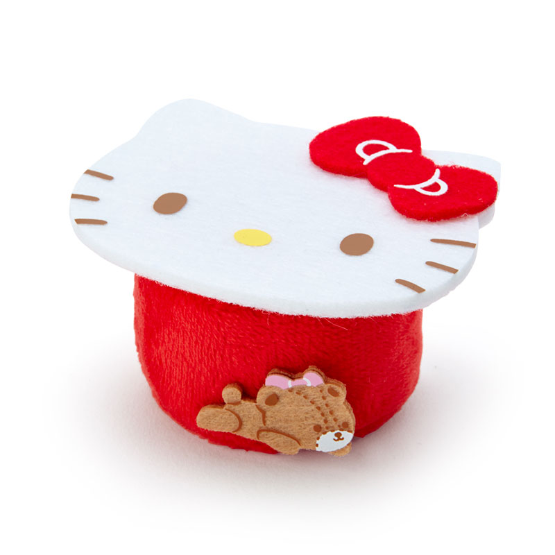 小禮堂 Hello Kitty 迷你造型絨毛玩偶桌 布偶桌 玩偶配件 玩偶展示 (紅 大臉)