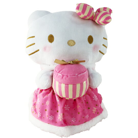小禮堂 Hello Kitty 旋轉蓋不鏽鋼保溫瓶 附玩偶水壺包 兒童水壺 隨身瓶 斜揹包 (粉)