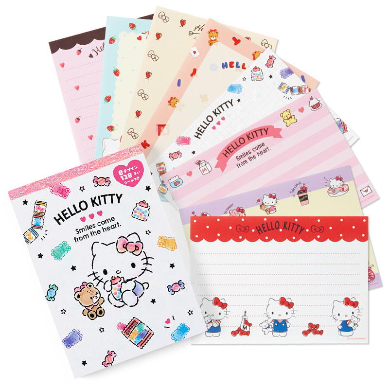 小禮堂 Hello Kitty 日製 便條本 附貼紙 便條紙 便箋本 備忘錄 (白 糖果)