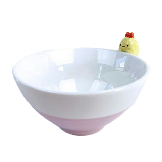 小禮堂 角落生物 炸蝦 造型陶瓷碗 火鍋碗 飯碗 湯碗 (粉 碗邊玩偶)
