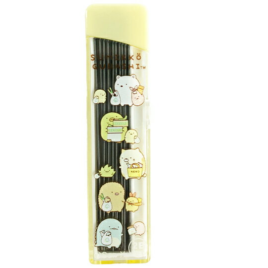 小禮堂 角落生物 自動鉛筆筆芯 2B筆芯 0.5mm 40入 (黃 購物)