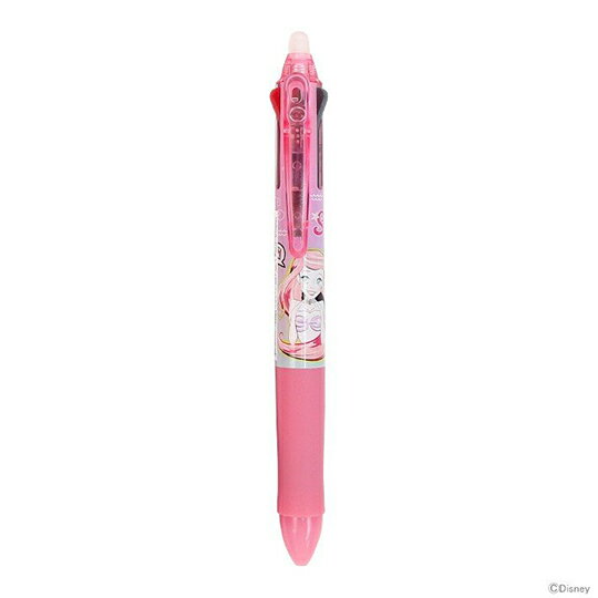 小禮堂 迪士尼 小美人魚 日製 擦擦筆 三色筆 多色筆 原子筆 0.5mm Frixion ball (粉 手愛心)
