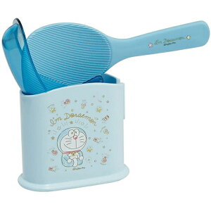 小禮堂 哆啦A夢 日製 塑膠飯匙 附盒 飯勺 挖匙 餐具盒 (藍 眨眼)