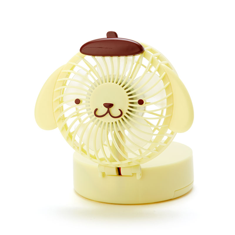 小禮堂 布丁狗 造型隨身電風扇 附頸掛繩 USB電風扇 手持電風扇 桌扇 (黃 2021炎夏企劃)
