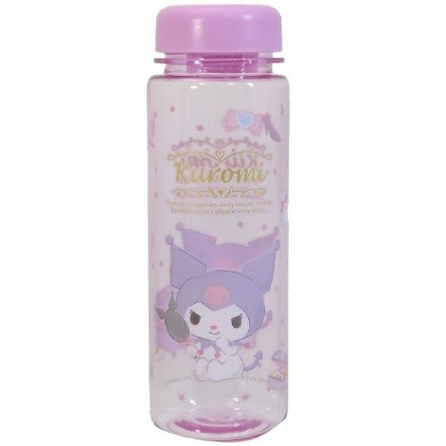 小禮堂 酷洛米 透明水瓶 500ml (紫美妝款)